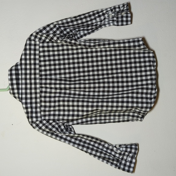Janie and Jack Monochrome Plaid Button Down Shirt - Picture 2 of 4